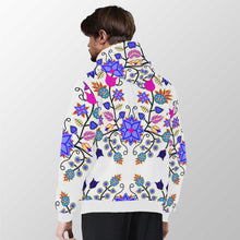 Load image into Gallery viewer, Floral Beadwork Seven Clans White Sherpa Hoodie 49 Dzine 
