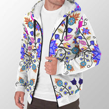 Load image into Gallery viewer, Floral Beadwork Seven Clans White Sherpa Hoodie 49 Dzine 
