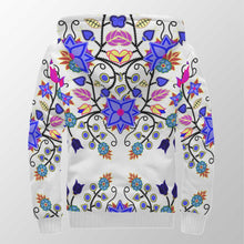 Load image into Gallery viewer, Floral Beadwork Seven Clans White Sherpa Hoodie 49 Dzine 
