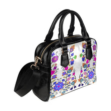 Load image into Gallery viewer, Floral Beadwork Seven Clans White Shoulder Handbag (Model 1634) Shoulder Handbags (1634) e-joyer 
