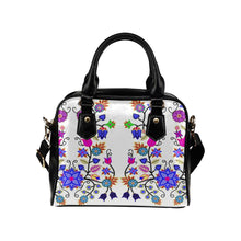 Load image into Gallery viewer, Floral Beadwork Seven Clans White Shoulder Handbag (Model 1634) Shoulder Handbags (1634) e-joyer 
