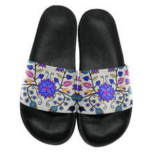 Load image into Gallery viewer, Floral Beadwork Seven Clans White Slide Sandals 49 Dzine 
