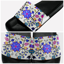 Load image into Gallery viewer, Floral Beadwork Seven Clans White Slide Sandals 49 Dzine 
