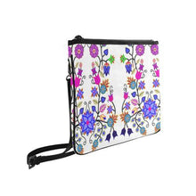 Load image into Gallery viewer, Floral Beadwork Seven Clans White Slim Clutch Bag (Model 1668) Slim Clutch Bags (1668) e-joyer 
