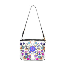 Load image into Gallery viewer, Floral Beadwork Seven Clans White Small Shoulder Bag (Model 1710) Small Shoulder Bag (1710) e-joyer 
