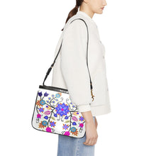 Load image into Gallery viewer, Floral Beadwork Seven Clans White Small Shoulder Bag (Model 1710) Small Shoulder Bag (1710) e-joyer 
