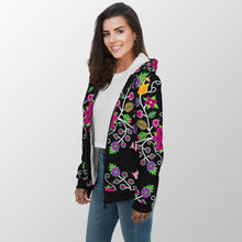 Load image into Gallery viewer, Floral Beadwork Sherpa Hoodie 49 Dzine 
