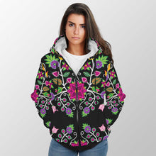 Load image into Gallery viewer, Floral Beadwork Sherpa Hoodie 49 Dzine 
