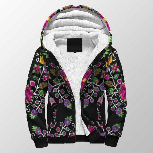Floral Beadwork Sherpa Hoodie 49 Dzine 