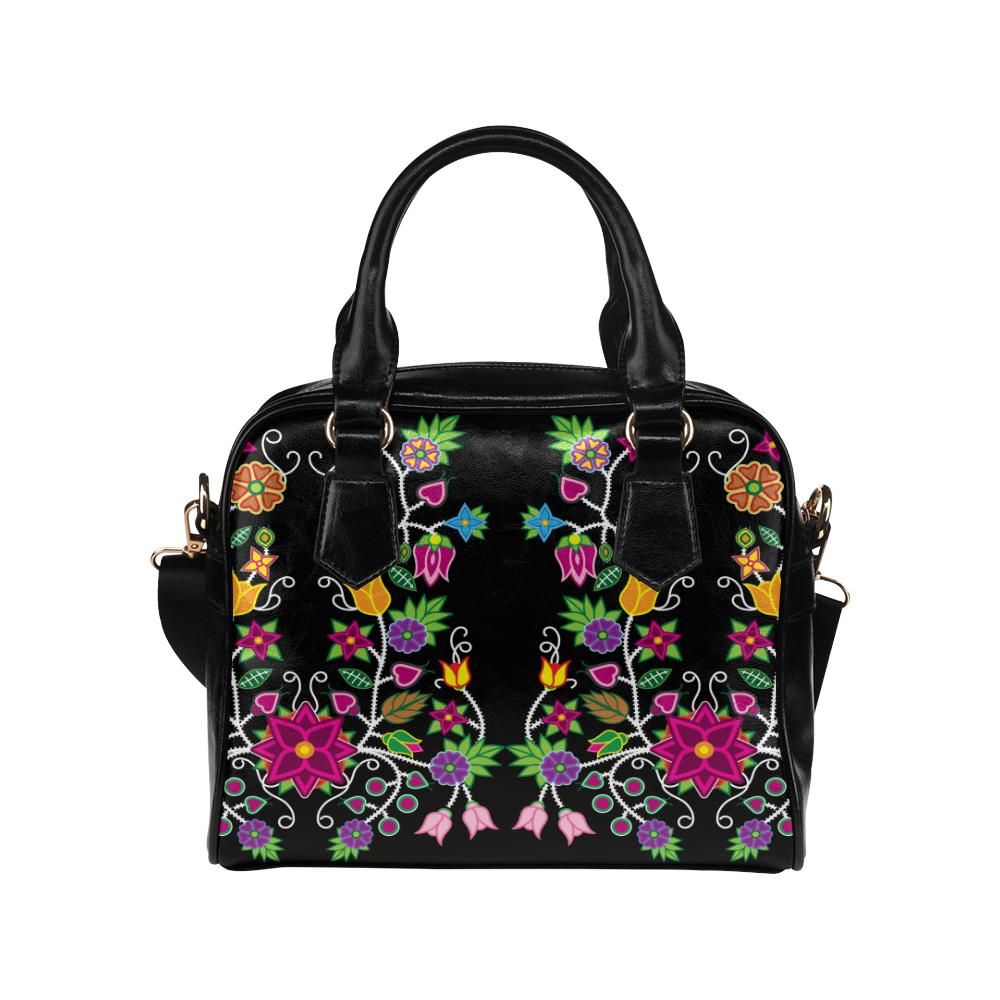 Floral Beadwork Shoulder Handbag by 49 Dzine