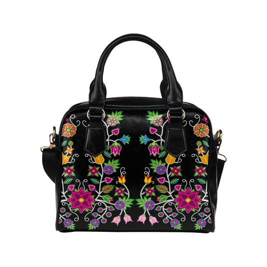 Floral Beadwork Shoulder Handbag (Model 1634) Shoulder Handbags (1634) e-joyer 