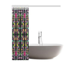 Load image into Gallery viewer, Floral Beadwork Shower Curtain 60&quot;x72&quot; Shower Curtain 60&quot;x72&quot; e-joyer 
