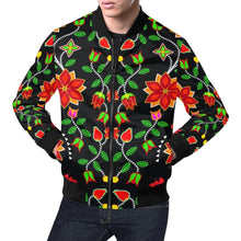 Load image into Gallery viewer, Floral Beadwork Six Bands All Over Print Bomber Jacket for Men (Model H19) Jacket e-joyer 
