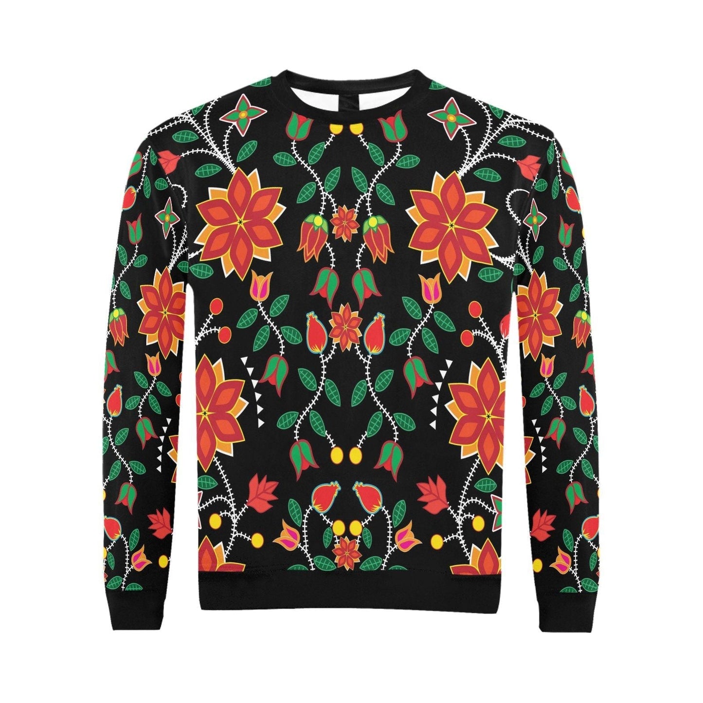 Floral Beadwork Six Bands All Over Print Crewneck Sweatshirt for Men (Model H18) shirt e-joyer 
