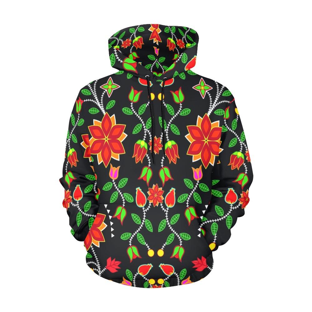 Floral Beadwork Six Bands All Over Print Hoodie for Men (USA Size) (Model H13) All Over Print Hoodie for Men (H13) e-joyer 
