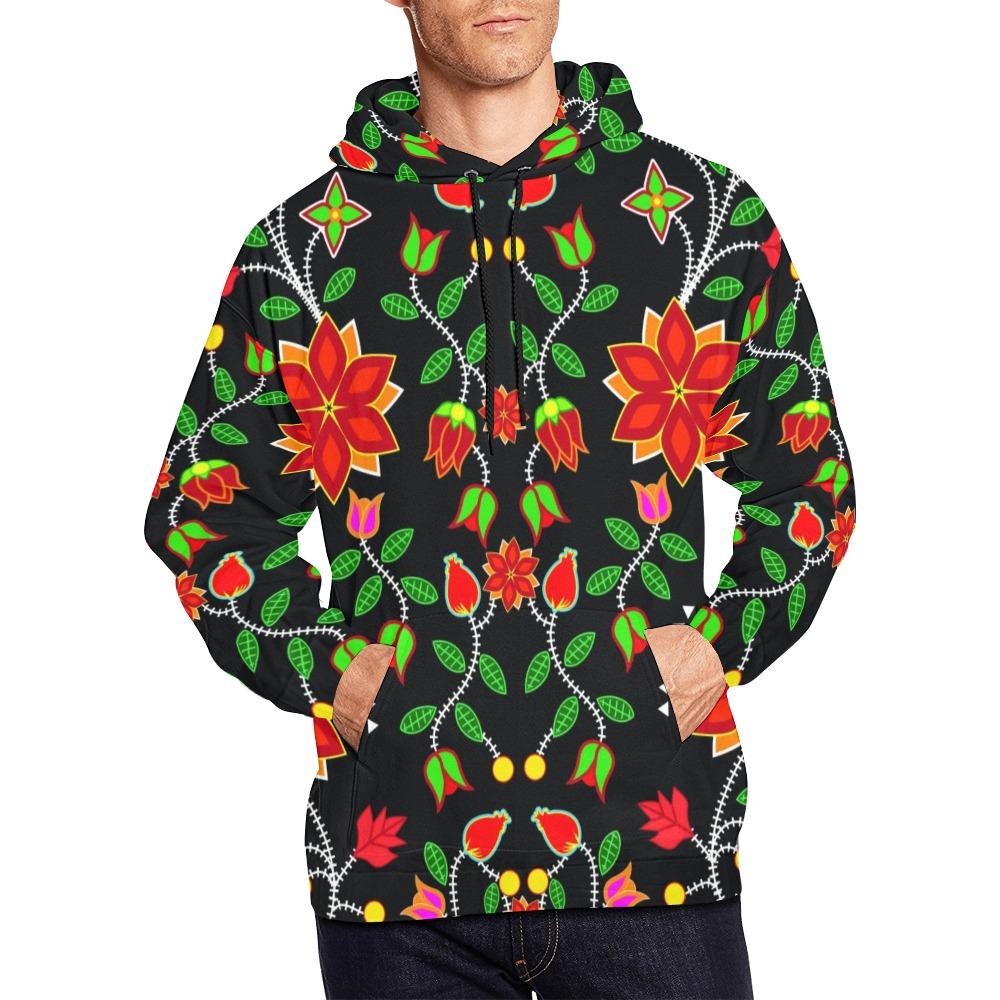 Floral Beadwork Six Bands All Over Print Hoodie for Men (USA Size) (Model H13) All Over Print Hoodie for Men (H13) e-joyer 