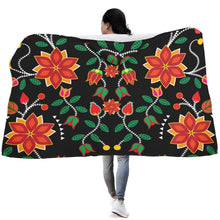 Load image into Gallery viewer, Floral Beadwork Six Bands Hooded Blanket blanket 49 Dzine 
