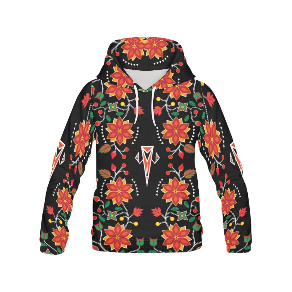 Floral Beadwork Six Bands Hoodie for Men by 49 Dzine