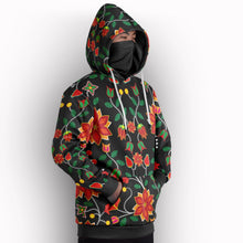 Load image into Gallery viewer, Floral Beadwork Six Bands Hoodie with Face Cover 49 Dzine 
