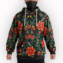 Load image into Gallery viewer, Floral Beadwork Six Bands Hoodie with Face Cover 49 Dzine 
