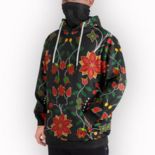 Load image into Gallery viewer, Floral Beadwork Six Bands Hoodie with Face Cover 49 Dzine 
