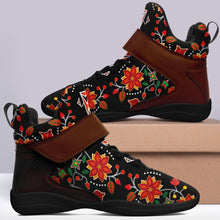 Load image into Gallery viewer, Floral Beadwork Six Bands Ipottaa Basketball / Sport High Top Shoes - Black Sole 49 Dzine 
