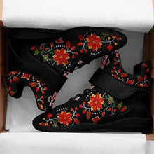 Load image into Gallery viewer, Floral Beadwork Six Bands Ipottaa Basketball / Sport High Top Shoes - Black Sole 49 Dzine 
