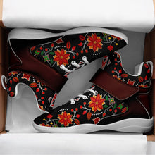 Load image into Gallery viewer, Floral Beadwork Six Bands Ipottaa Basketball / Sport High Top Shoes - White Sole 49 Dzine 
