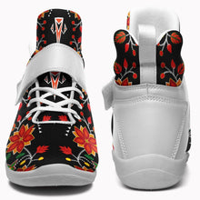 Load image into Gallery viewer, Floral Beadwork Six Bands Ipottaa Basketball / Sport High Top Shoes - White Sole 49 Dzine 
