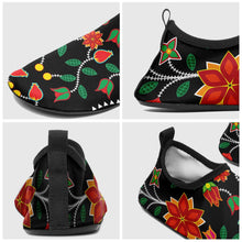 Load image into Gallery viewer, Floral Beadwork Six Bands Kid&#39;s Sockamoccs Slip On Shoes Herman 
