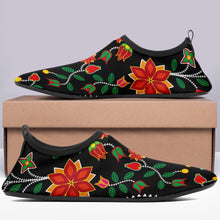 Load image into Gallery viewer, Floral Beadwork Six Bands Kid&#39;s Sockamoccs Slip On Shoes Herman 
