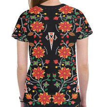 Load image into Gallery viewer, Floral Beadwork Six Bands New All Over Print T-shirt for Women (Model T45) New All Over Print T-shirt for Women (T45) e-joyer 
