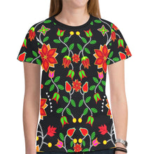 Load image into Gallery viewer, Floral Beadwork Six Bands New All Over Print T-shirt for Women (Model T45) tshirt e-joyer 
