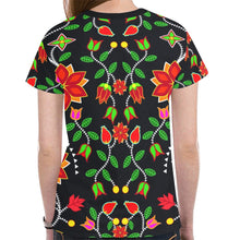 Load image into Gallery viewer, Floral Beadwork Six Bands New All Over Print T-shirt for Women (Model T45) tshirt e-joyer 
