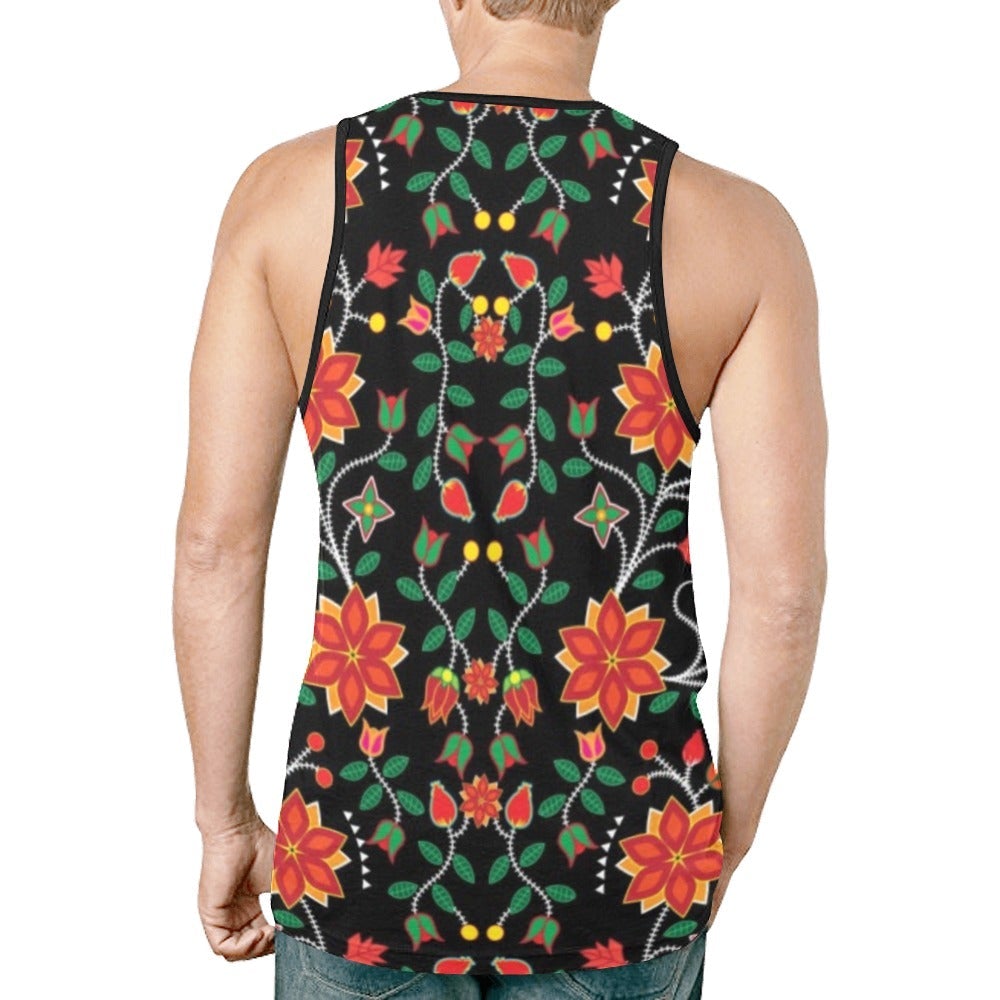 Floral Beadwork Six Bands New All Over Print Tank Top for Men (Model T46) New All Over Print Tank Top for Men (T46) e-joyer 