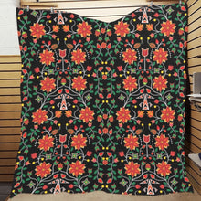 Load image into Gallery viewer, Floral Beadwork Six Bands Quilt 70&quot;x80&quot; Quilt 70&quot;x80&quot; e-joyer 
