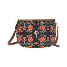 Load image into Gallery viewer, Floral Beadwork Six Bands Saddle Bag/Small (Model 1649) Full Customization Saddle Bag/Small (Full Customization) e-joyer 

