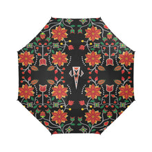 Load image into Gallery viewer, Floral Beadwork Six Bands Semi-Automatic Foldable Umbrella Semi-Automatic Foldable Umbrella e-joyer 
