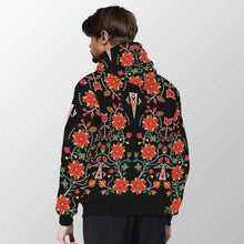 Load image into Gallery viewer, Floral Beadwork Six Bands Sherpa Hoodie 49 Dzine 
