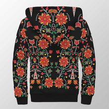 Load image into Gallery viewer, Floral Beadwork Six Bands Sherpa Hoodie 49 Dzine 
