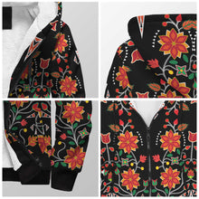 Load image into Gallery viewer, Floral Beadwork Six Bands Sherpa Hoodie 49 Dzine 
