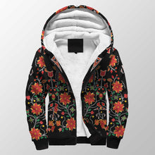 Load image into Gallery viewer, Floral Beadwork Six Bands Sherpa Hoodie 49 Dzine 
