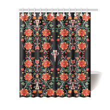 Load image into Gallery viewer, Floral Beadwork Six Bands Shower Curtain 60&quot;x72&quot; Shower Curtain 60&quot;x72&quot; e-joyer 
