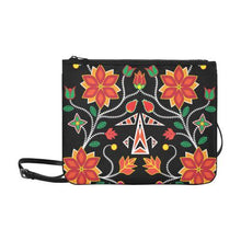 Load image into Gallery viewer, Floral Beadwork Six Bands Slim Clutch Bag (Model 1668) Slim Clutch Bags (1668) e-joyer 
