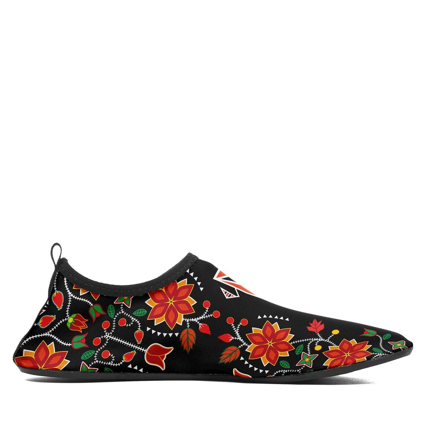 Floral Beadwork Six Bands Sockamoccs Slip On Shoes 49 Dzine 