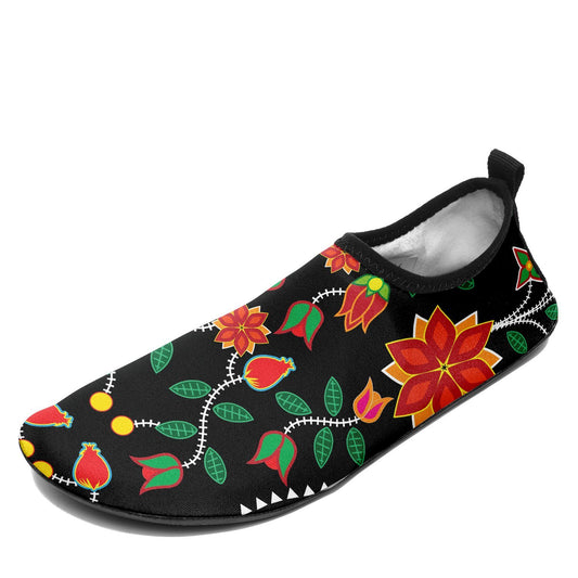 Floral Beadwork Six Bands Sockamoccs Slip On Shoes Herman 