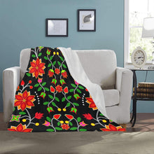 Load image into Gallery viewer, Floral Beadwork Six Bands Ultra-Soft Micro Fleece Blanket 40&quot;x50&quot; blanket e-joyer 
