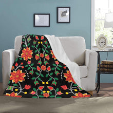 Load image into Gallery viewer, Floral Beadwork Six Bands Ultra-Soft Micro Fleece Blanket 50&quot;x60&quot; blanket e-joyer 
