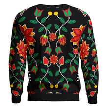 Load image into Gallery viewer, Floral Beadwork Six Bands Unisex Crewneck Long Sleeve Top 49 Dzine 
