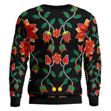 Load image into Gallery viewer, Floral Beadwork Six Bands Unisex Crewneck Long Sleeve Top 49 Dzine 
